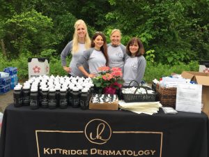 The Kittridge Dermatology sponsorship table at the Pittsburgh Melanoma Foundation's 8th annual 5K run/walk